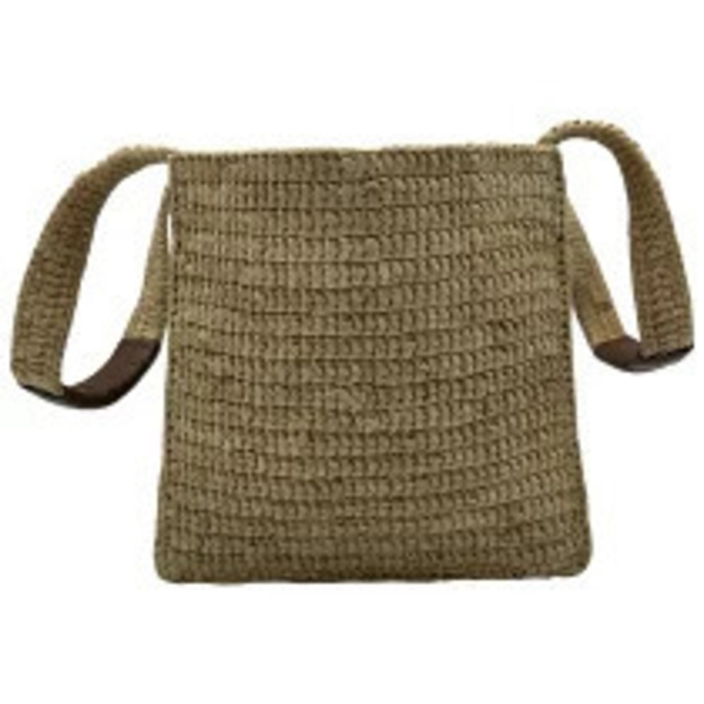 Celine Triomphe Raffia Cube Bag Beige Cream Black Handbag - Picture 3 of 12